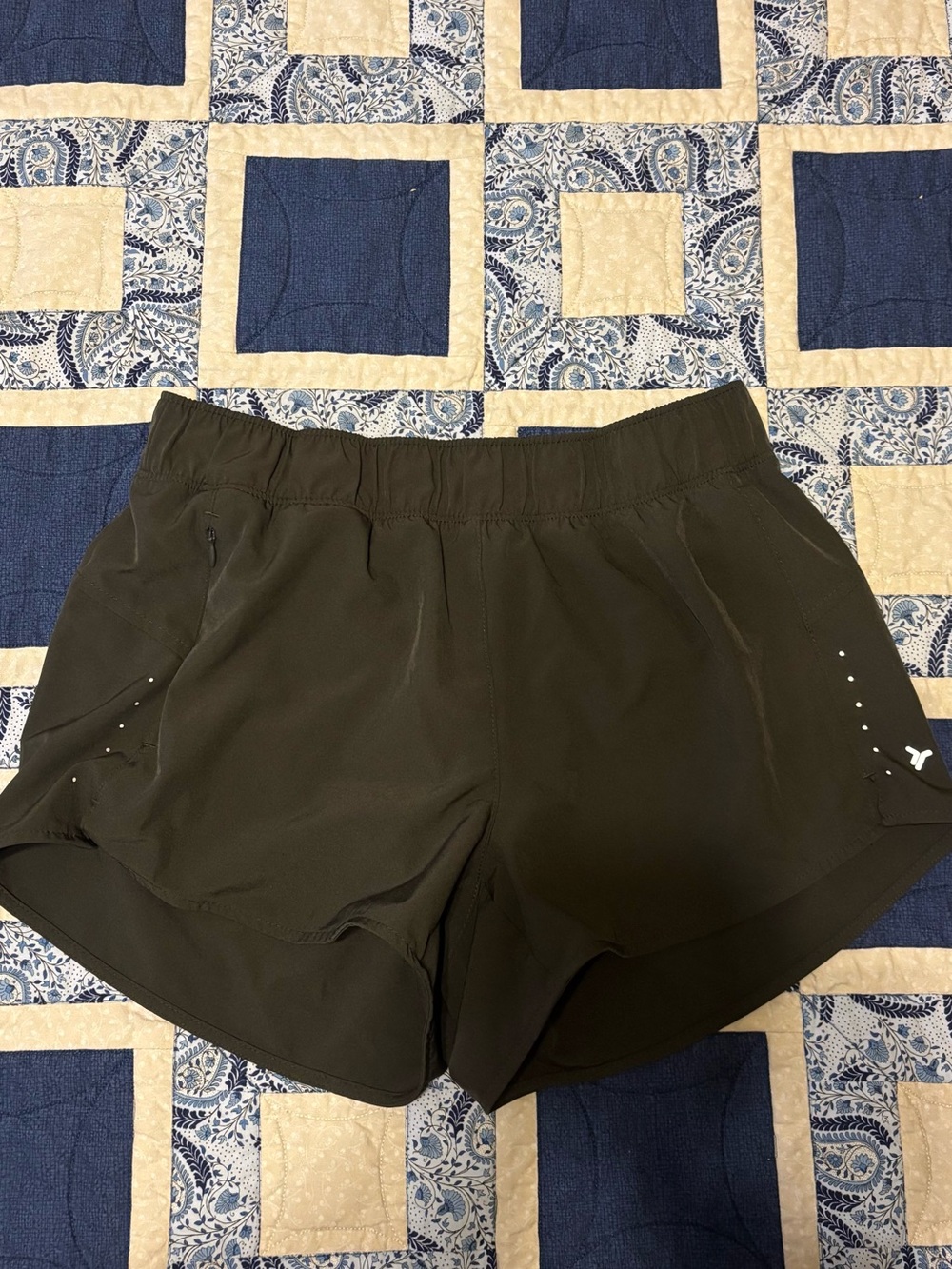 Old Navy Olive Green Women's Athletic Shorts with Reflective Dots
